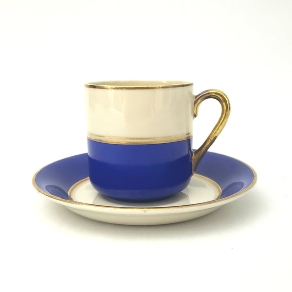 Elegant Vintage Demitasse Espresso Cup and Saucer Set of 7 Arabia Finland 1930s - 1940
