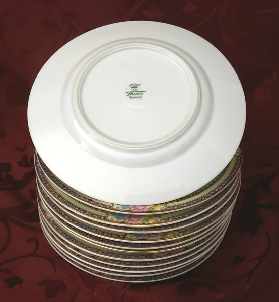 Porcelain Bread and Butter Plates Delaware Derby Set of 12 by TK Thun Bohemia