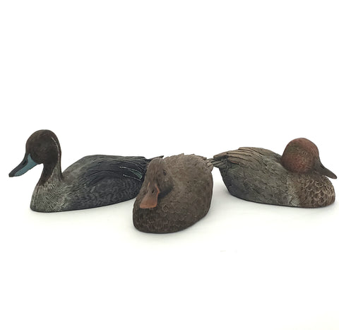Vintage Carved Duck Sculptures Signed and Numbered by Artist Jim Palmer