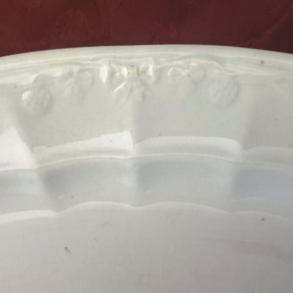 Antique White Ironstone Platter Wheat and Clover Ford Challinor & Co. England
