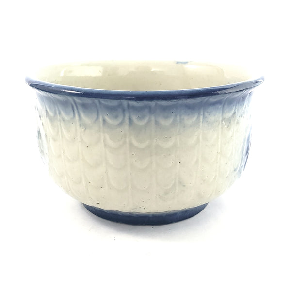 19th Century Blue & White Salt Glazed Stoneware Childs Chamber Pot Floral Pattern