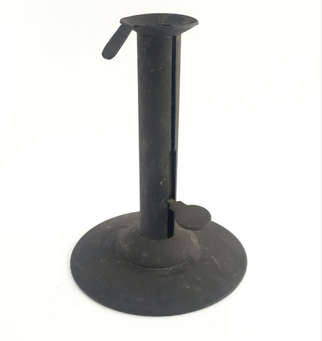 Antique Primitive Iron Hogscraper Push-Up Candle Holder