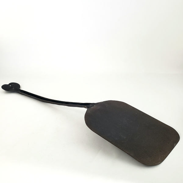 Large Antique Hand Forged Wrought Iron Spatula with Oversized Blade