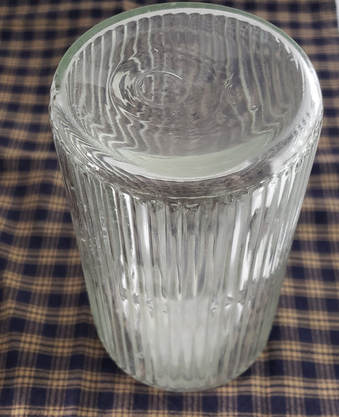 Antique Hoosier Style Cabinet Traditional Mission Glass Coffee Jar with Lid