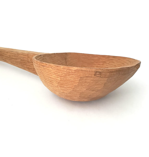 Vintage Carved Wooden Long Handled Ladle Dipper 23 inches