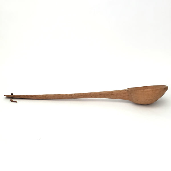 Vintage Carved Wooden Long Handled Ladle Dipper 23 inches