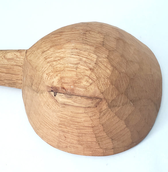 Vintage Carved Wooden Long Handled Ladle Dipper 23 inches