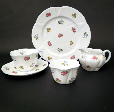 Shelley Dainty Fine Bone China Tea ware 5 Piece Rose Pansy Forget Me Not