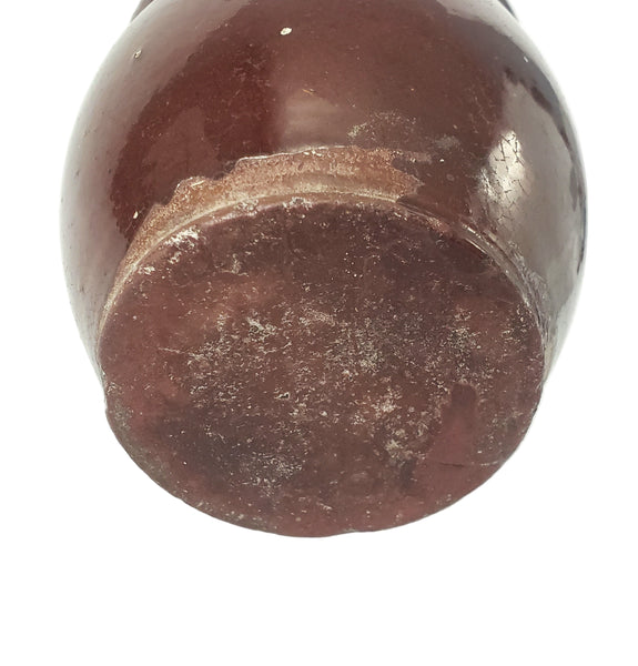 Antique Glazed Redware Apple Butter Preserve Crock 4 1/4" Pennsylvania