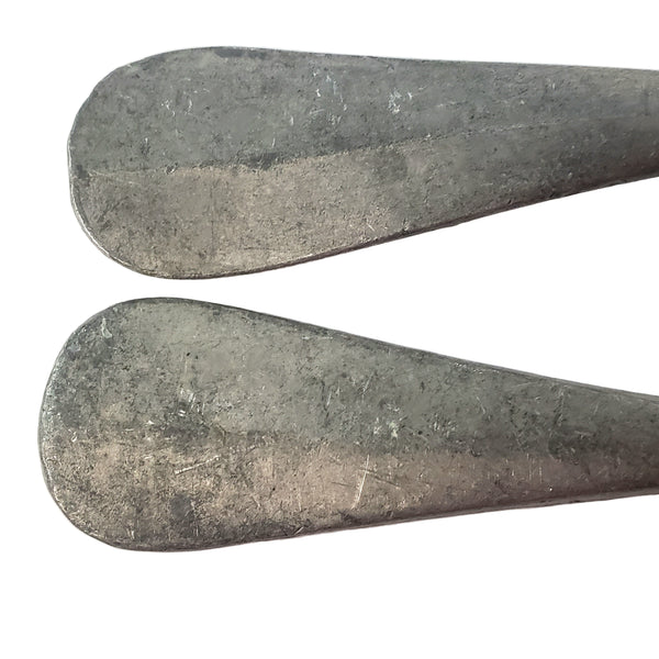 Old Antique Pewter Tablespoons Collection of 6