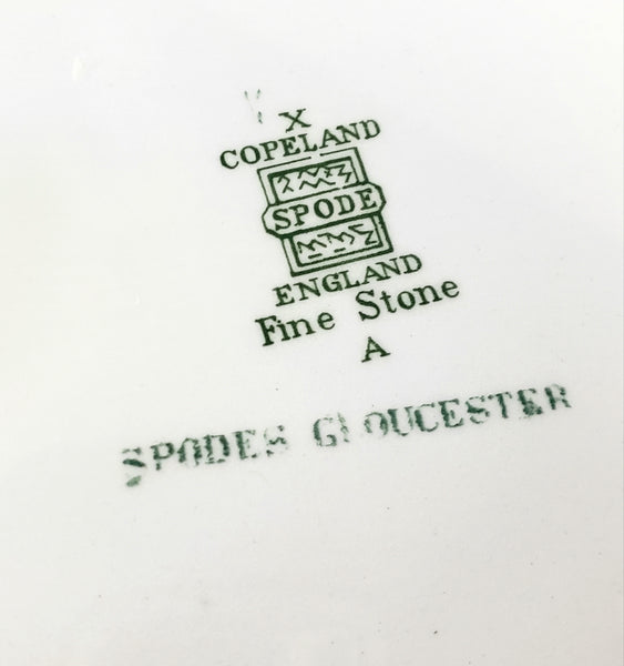 Copeland Spode GLOUCESTER Green Oval Lidded Soup Tureen Underplate & Ladle England