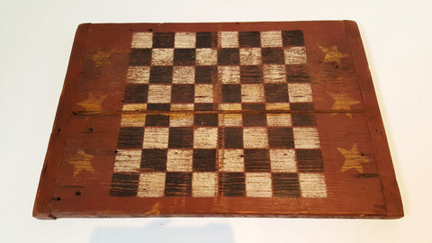  Primitive Hand Crafted Wooden Folk Art Checkerboard 
