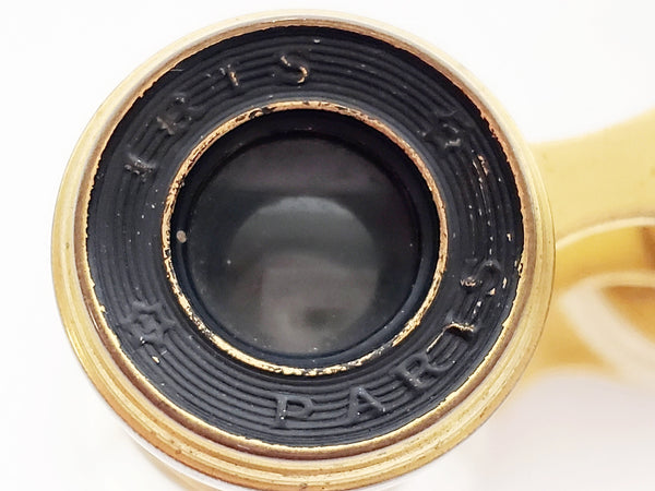 Antique IRIS PARIS Mother of Pearl and Brass Opera Glasses w/ Handle