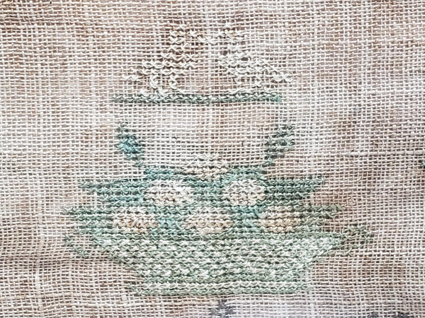 Antique 19th Century Framed Child's American School Girl Alphabet Sampler - Signed