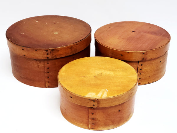 Antique Nesting Bentwood Pantry Boxes - Set of 3