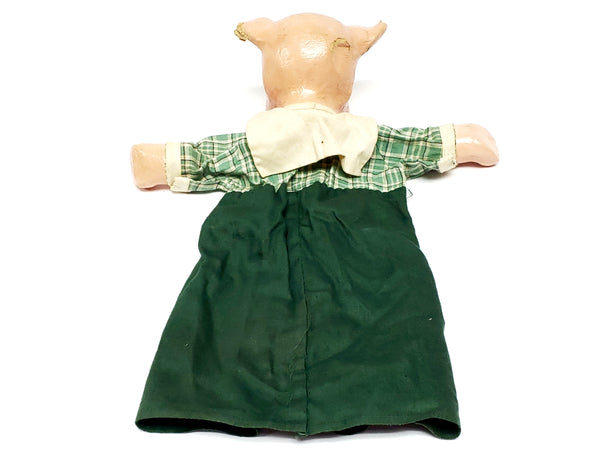 Rare 1930's Paper Mache "Three Little Pigs" Hand Puppets - WPA Museum Extension Project
