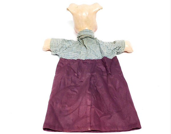 Rare 1930's Paper Mache "Three Little Pigs" Hand Puppets - WPA Museum Extension Project