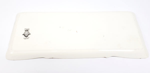 Art Deco Pink & Black 7 Piece Dresser Set Crown Ducal England Early Mark 1916-1929