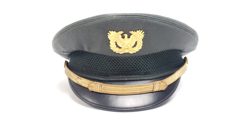 Vietnam Era AG44 US Army Warrant Officer Wool Peaked Cap With Eagle Badge 