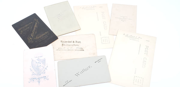 Antique Black & White Portrait Cabinet Cards, Cartes De Visite & Post Cards