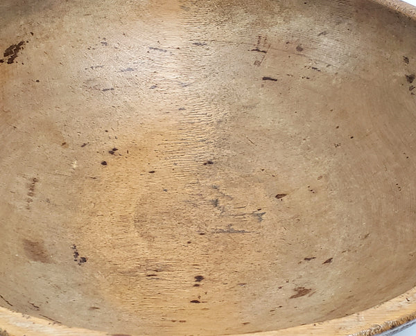Antique Large 17 in  Wooden Farmhouse Dough Bowl