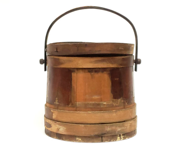 Vintage Wooden Firkin Sewing Storage Bucket