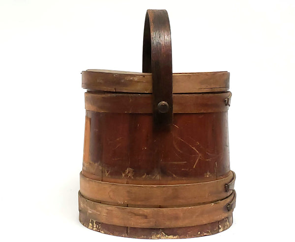 Vintage Wooden Firkin Sewing Storage Bucket