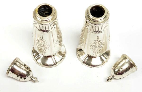 Sleek Silver Plate Salt & Pepper Shaker Set by Nasco Post WWII Era