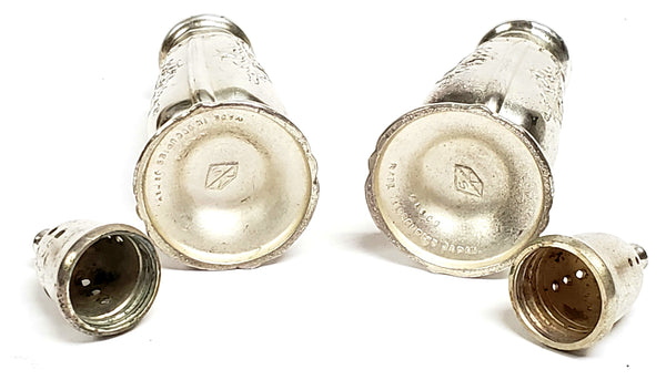 Sleek Silver Plate Salt & Pepper Shaker Set by Nasco Post WWII Era
