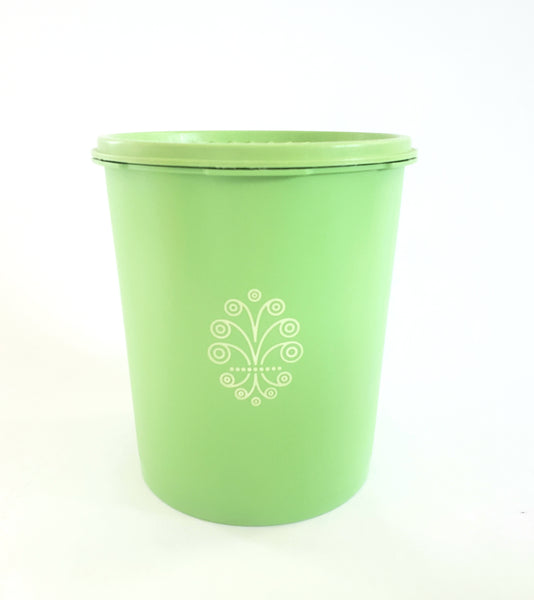 Vintage Tupperware Apple Green Maxi Canisters 1970's