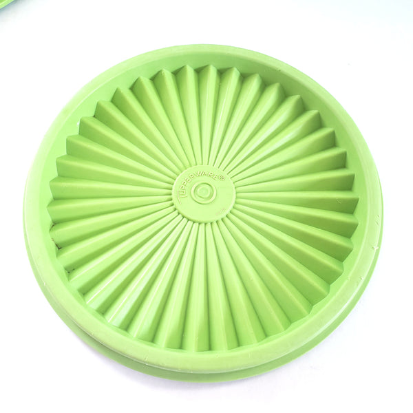 Vintage Tupperware Apple Green Maxi Canisters 1970's