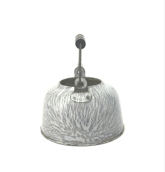 Antique Gray Granite Iron Ware, Gooseneck Tea Pot, No Lid by St. Louis Stamping Co.