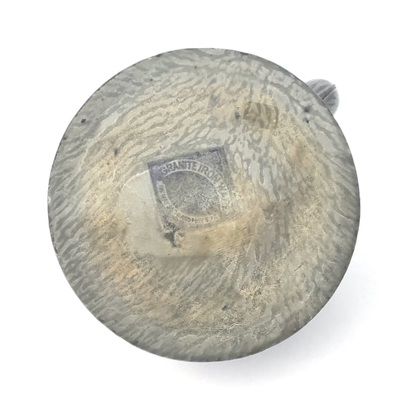 Antique Gray Granite Iron Ware, Gooseneck Tea Pot, No Lid by St. Louis Stamping Co.