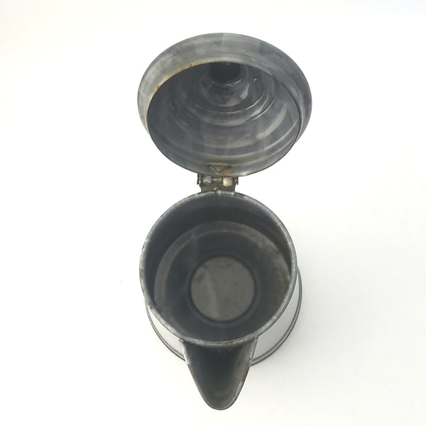 Antique Gray Granite Ware Enameled Coffee Pot