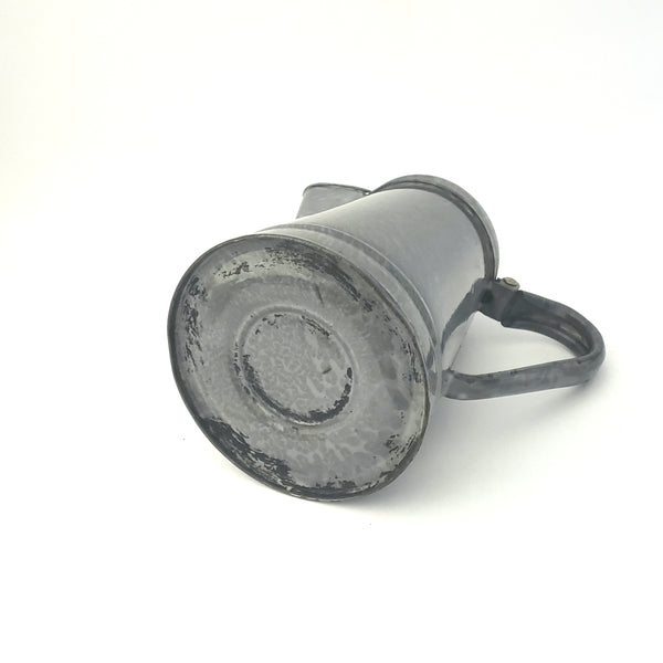 Antique Gray Granite Ware Enameled Coffee Pot