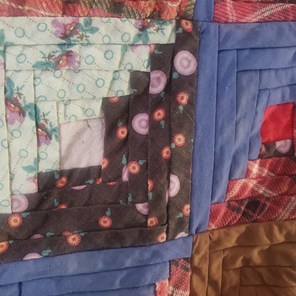 Early American Antique Bassinet Cradle Quilt Two Sided Patterns 19th Century 29" x 35"