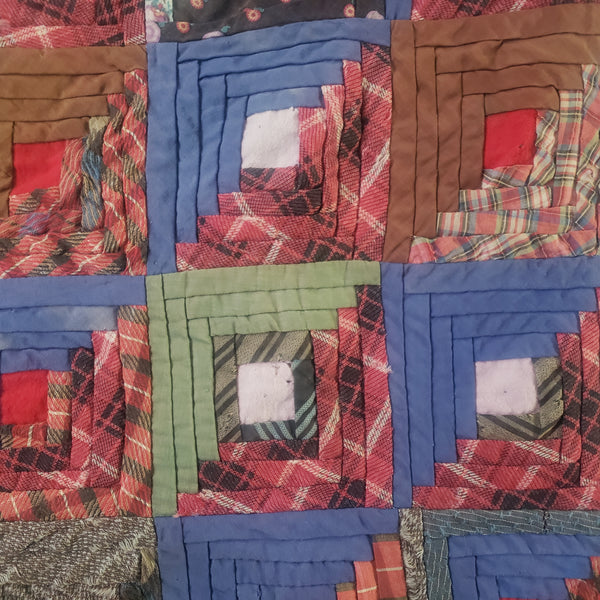 Early American Antique Bassinet Cradle Quilt Two Sided Patterns 19th Century 29" x 35"