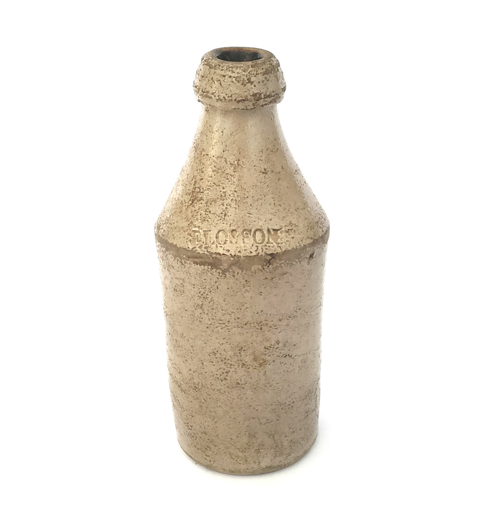 Antique 19th Century Salt Glazed Stoneware Bottle DLO & Son