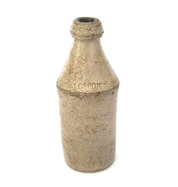 Antique 19th Century Salt Glazed Stoneware Bottle DLO & Son