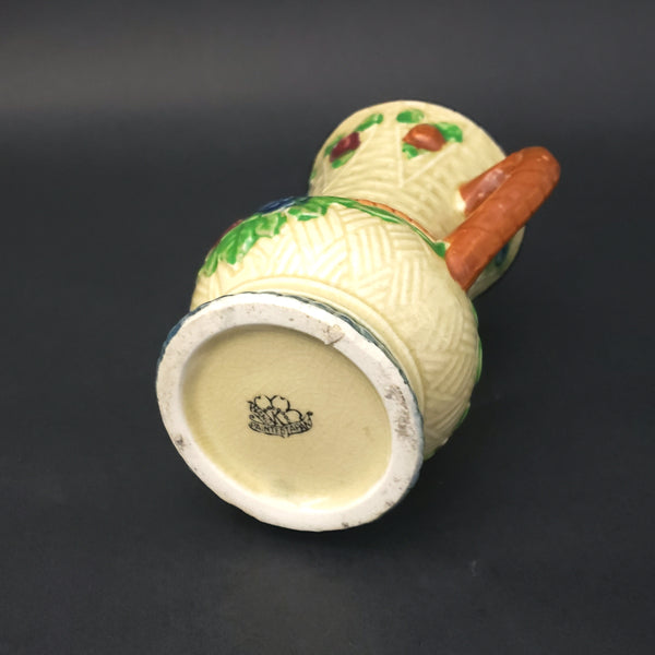 Vintage Maruhon Ware Glazed Handpainted Double Handle Vase 5 1/4"