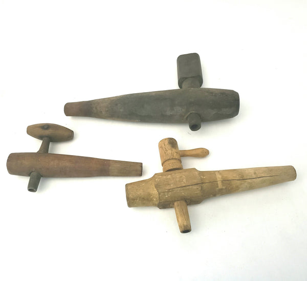 Vintage Wooden Barrel Taps, Keg Spigots ~ Collection of 3