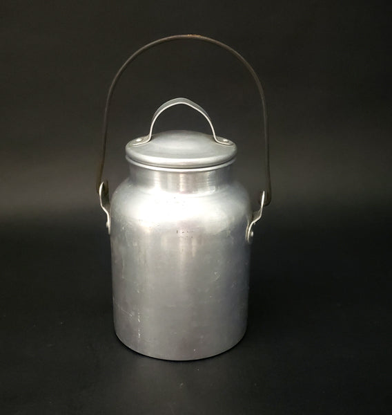 Early MIRRO Aluminum Milk Cream Pail with Lid 7 inch Bail Handle AGM Co. Wisconsin