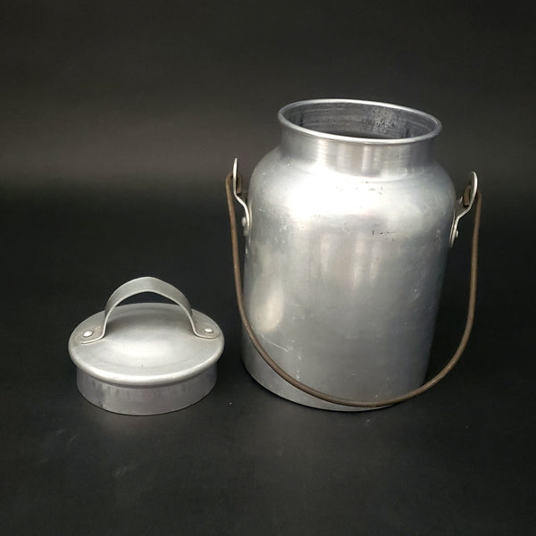 Early MIRRO Aluminum Milk Cream Pail with Lid 7 inch Bail Handle AGM Co. Wisconsin