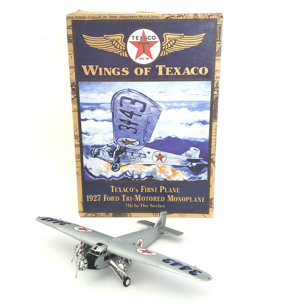 WINGS OF TEXACO 1927 Ford Tri Motored Monoplane Die Cast Metal Replica Coin Bank