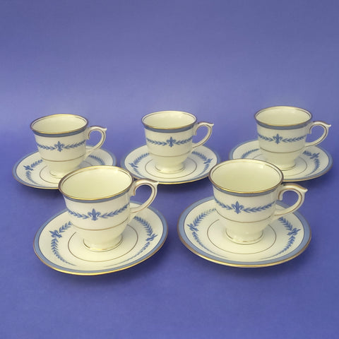 1930s Art Deco Crown Ducal Ware England Demitasse Espresso Cups