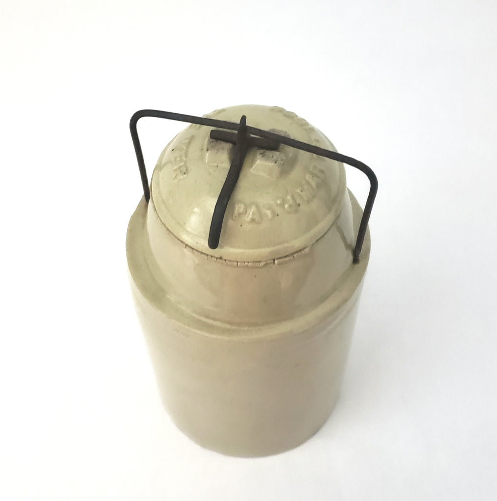 Stoneware Small Crock with Lid England