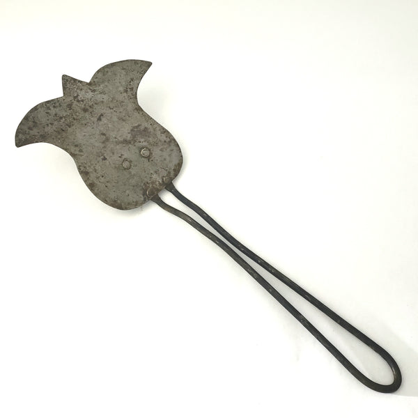 Antique Early American Spatula Unusual Decorative Folk Art Tulip Blade
