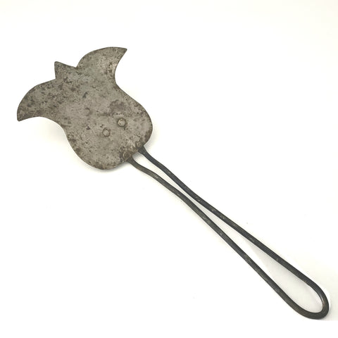 Antique Early American Spatula Unusual Decorative Folk Art Tulip Blade