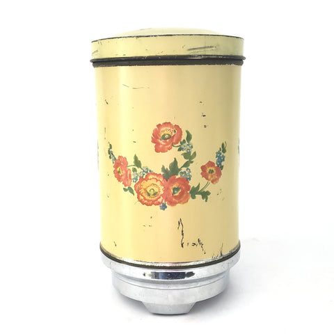 Vintage Kitchen Metal Wall Mount Coffee Dispenser Orange Poppy