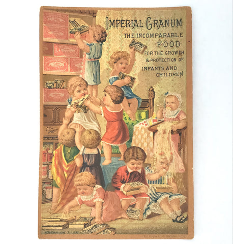 Imperial Granum Medicinal Food Victorian Trade Card John Carle & Sons New York